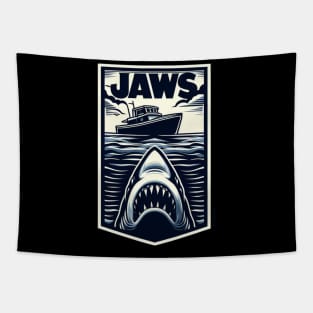 JAWS Shark / Boat Design Tapestry