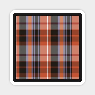 Autumn Aesthetic Conall 2 Hand Drawn Textured Plaid Pattern Magnet