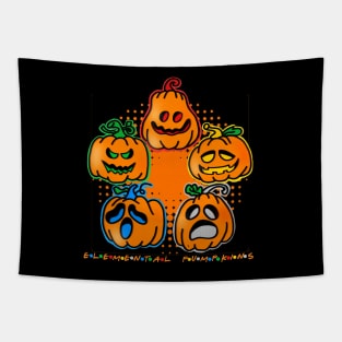 Elemental Pumpkins Comic Tapestry