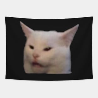 funny meh cat Tapestry