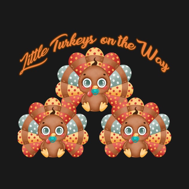 Little Turkeys on the Way- Triplets Pregnancy by WalkingMombieDesign