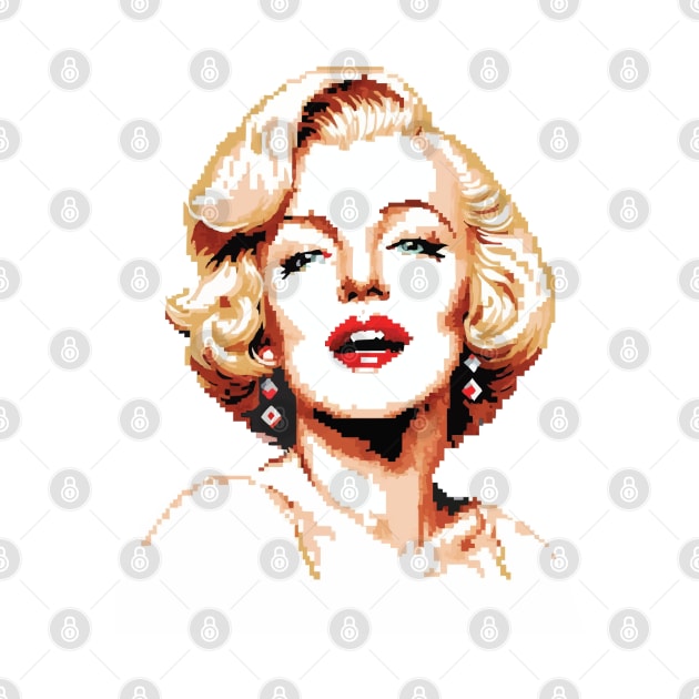 Marilyn Monroe Pixel Art by youngmandesign