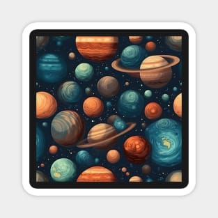 Planets Pattern Magnet