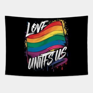 Love Unites Us Gay Lesbian Pride Tapestry