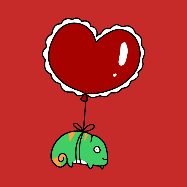 Heart Balloon Chameleon by saradaboru