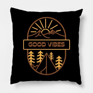 Black Good Vibes Pillow