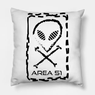 Area 51 Fun Alien Sign T-Shirt Pillow