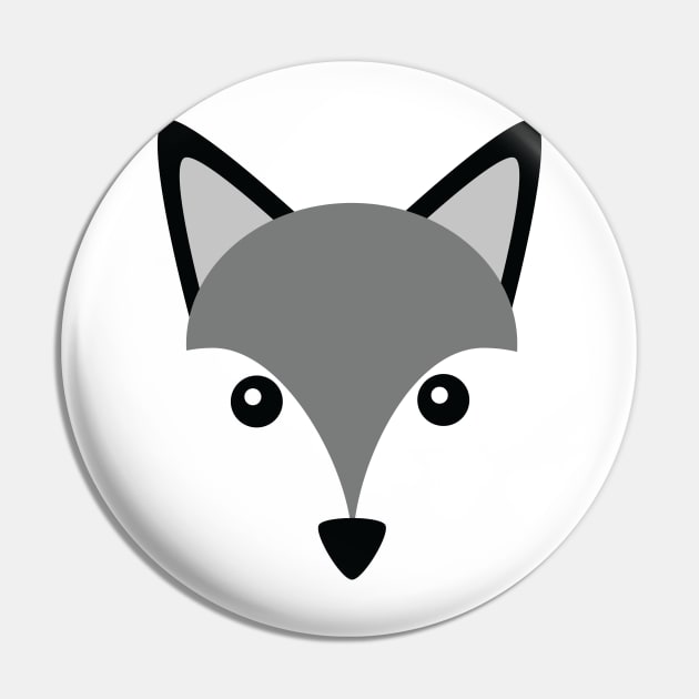 Cute Little Husky Dog Wolf Head Logo Illustration Pin by Squeeb Creative