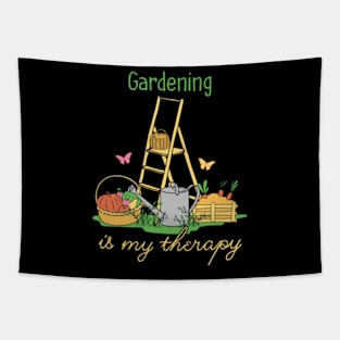 Gardening is My Therapy - Blooming Serenity Tee Tapestry