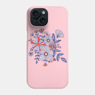 Vintage boho floral dream in pink Phone Case