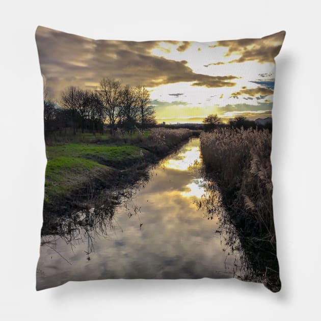 Sunset in sussex Pillow by Mrwigglesfpv