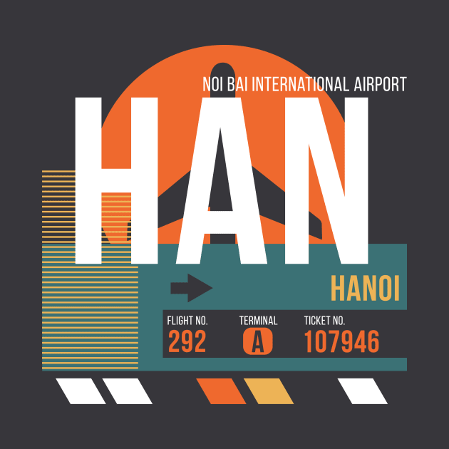 Hanoi (HAN) Airport Code Baggage Tag by SLAG_Creative