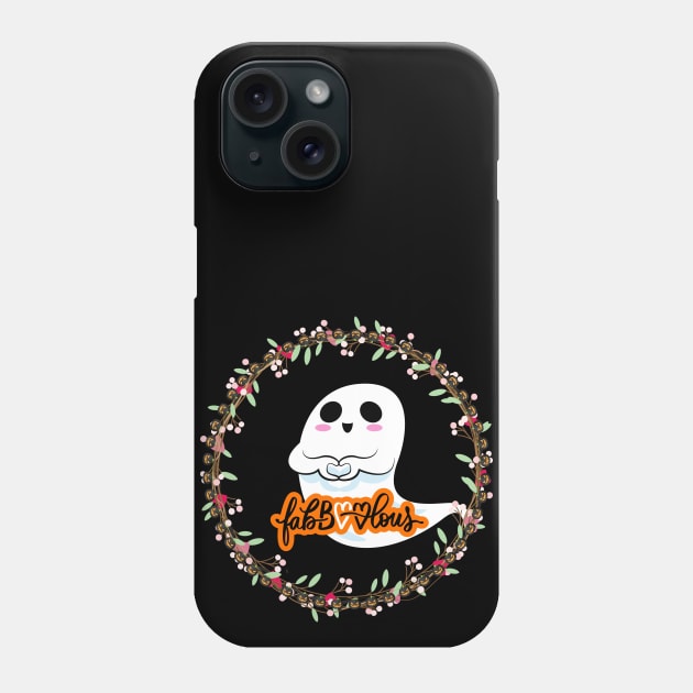 Fabolous Kawai Cute Ghost For Kids Design - Spooky Halloween Phone Case by 3dozecreations