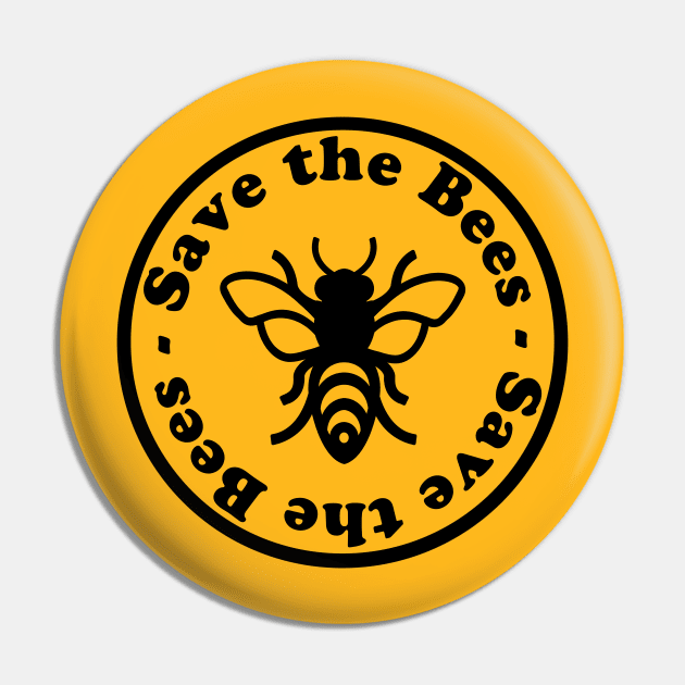 Save the Bees Pin by PaletteDesigns