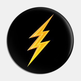 Lightning bolt - 3D, golden yellow Pin