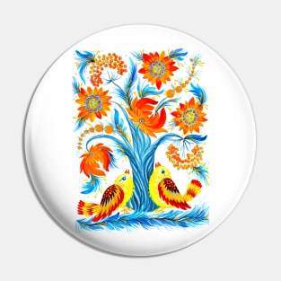 Tree of Life Watercolor Painting Pin