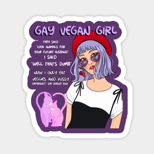 Lesbian Vegan Punk Hipster Girl Magnet