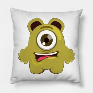 Cartoon monster with emotions Pillow