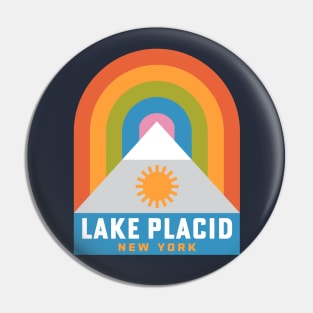 Lake Placid Adirondacks Mountains New York Rainbow Pin