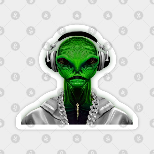 Hip hop Alien - Humanized Magnet by Mr.FansArt