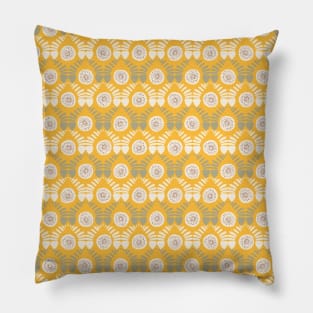 Abstract Bohemian in Yellow Pillow