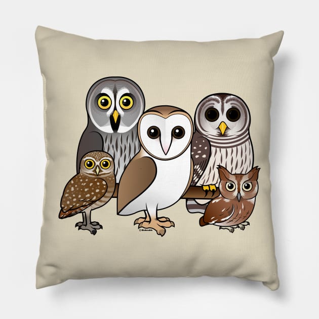 Birdorable Owl Fan Pillow by birdorable