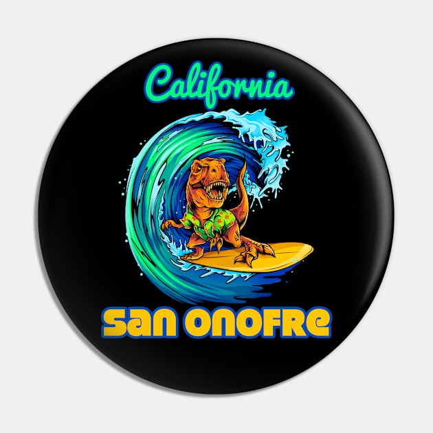 San Onofre California dinosaur surfing Pin by LiquidLine