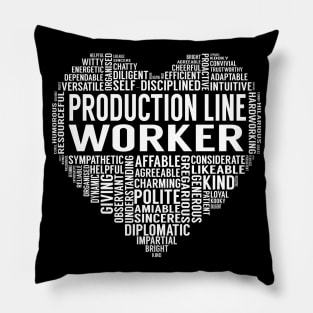 Production Line Worker Heart Pillow