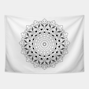 Mandala-inspired with Hearts and Eyes Tapestry