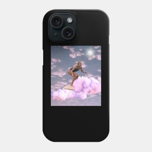 Surfing Above the Clouds Phone Case