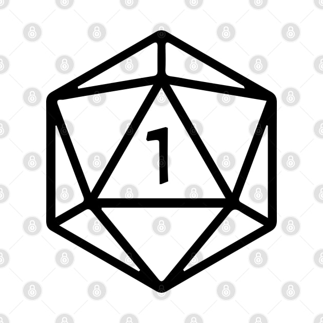 DnD - Natural 1 D20 Pocket Design by hya_bm