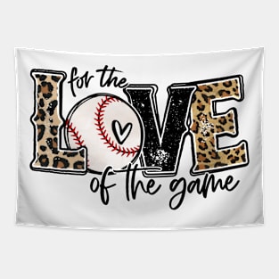 Baseball Mom Leopard   For The Love Of The Game Baseball Tapestry