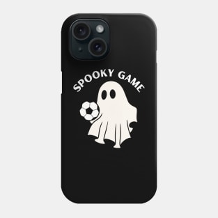 Spooky game, ghost playing footbal/soccer. Halloween Phone Case