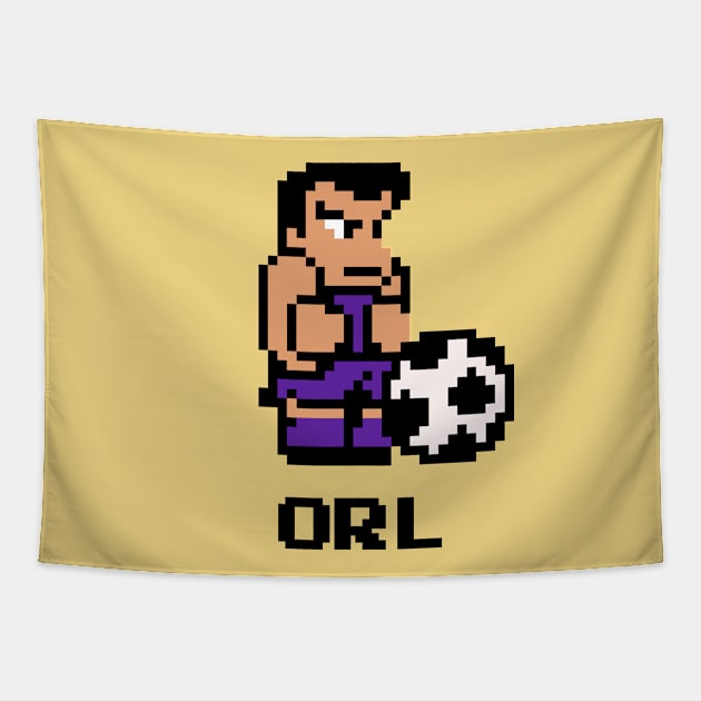 8-Bit Soccer - Orlando Tapestry by The Pixel League