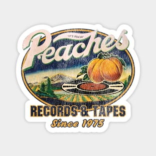 Peaches Records and Tapes Oval 1975 Worn Out Magnet