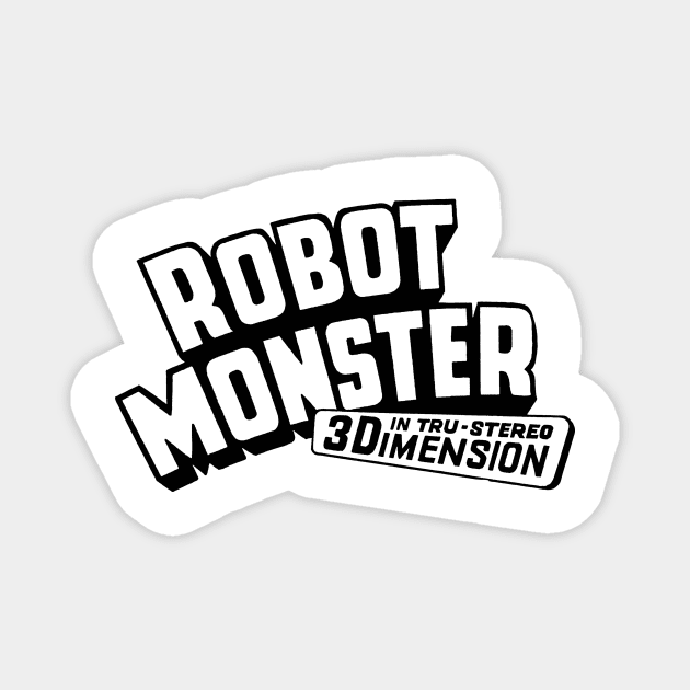 Robot Monster (black) Magnet by The Video Basement