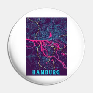 Hamburg Neon City Map Pin