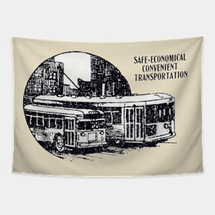 1940s Public Transportation Tapestry