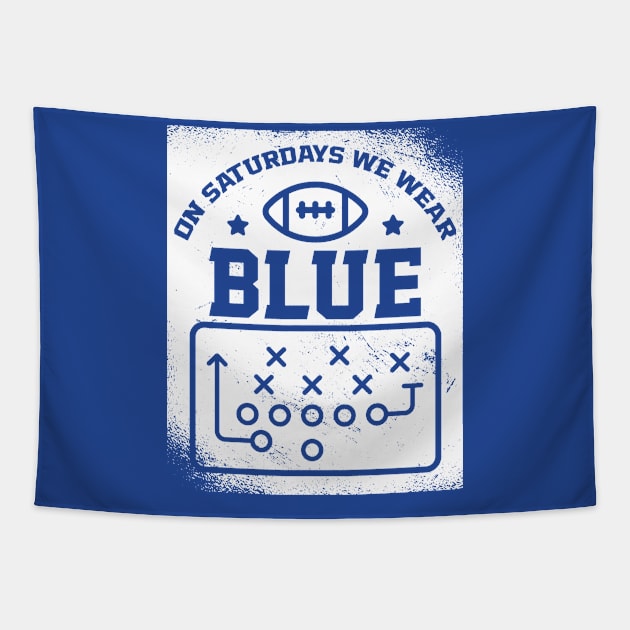 On Saturdays We Wear Blue // Vintage School Spirit // Go Blue Tapestry by SLAG_Creative