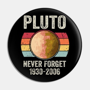 Never Forget Pluto Pin