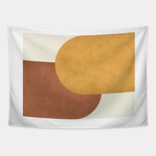 Half Circle Colorblock - Gold Brown Tapestry
