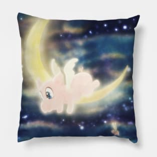 Hammy Over My Moon Pillow