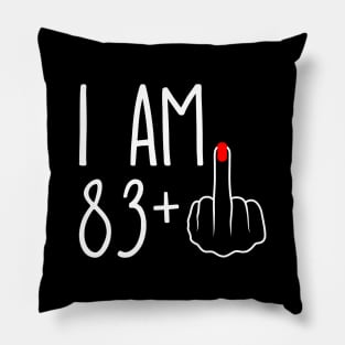 Vintage 84th Birthday I Am 83 Plus 1 Middle Finger Pillow