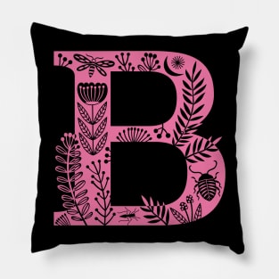 Letter B pink Pillow