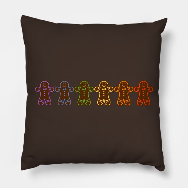 Gingerbread Rainbow Pillow by XOOXOO