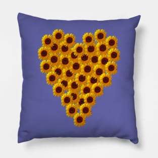 Heart of Sunflowers for Mothers Day Pillow