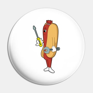 Hotdog as Mechanic with Tool Pin