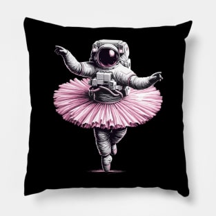 Cute Astronaut in Tutu Ballet Dancing Funny Ballet Pillow