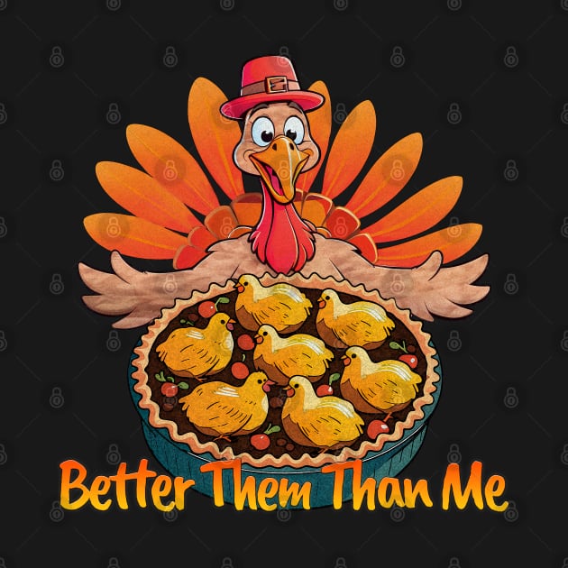 Turkey Chef: Funny Thanksgiving Chicken Pot Pie Humor by Angelic Gangster