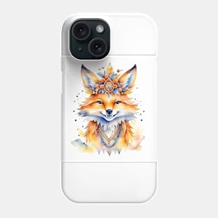 [AI Art] Cute colorful king of foxes Phone Case